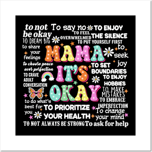 Retro Mama It's Okay, One Mental Health Breakdown, Mental Health Matters, Mothers Day Posters and Art